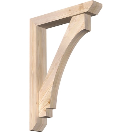 Ekena Millwork Imperial Slat Smooth Bracket w/ Offset Brace, Douglas Fir, 5 1/2"W x 30"D x 42"H BKT0604X30X42IMP06SDF